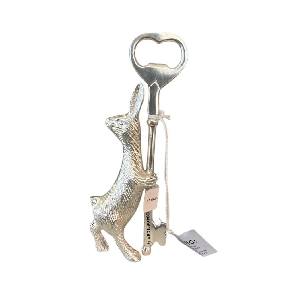 Anthropologie Bunny Bottle Opener Silver Key Whimsical Easter Sprint Gifts New